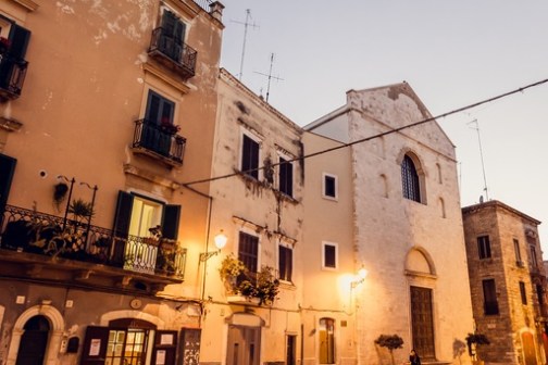 Streets of Bari town, Puglia, Italy