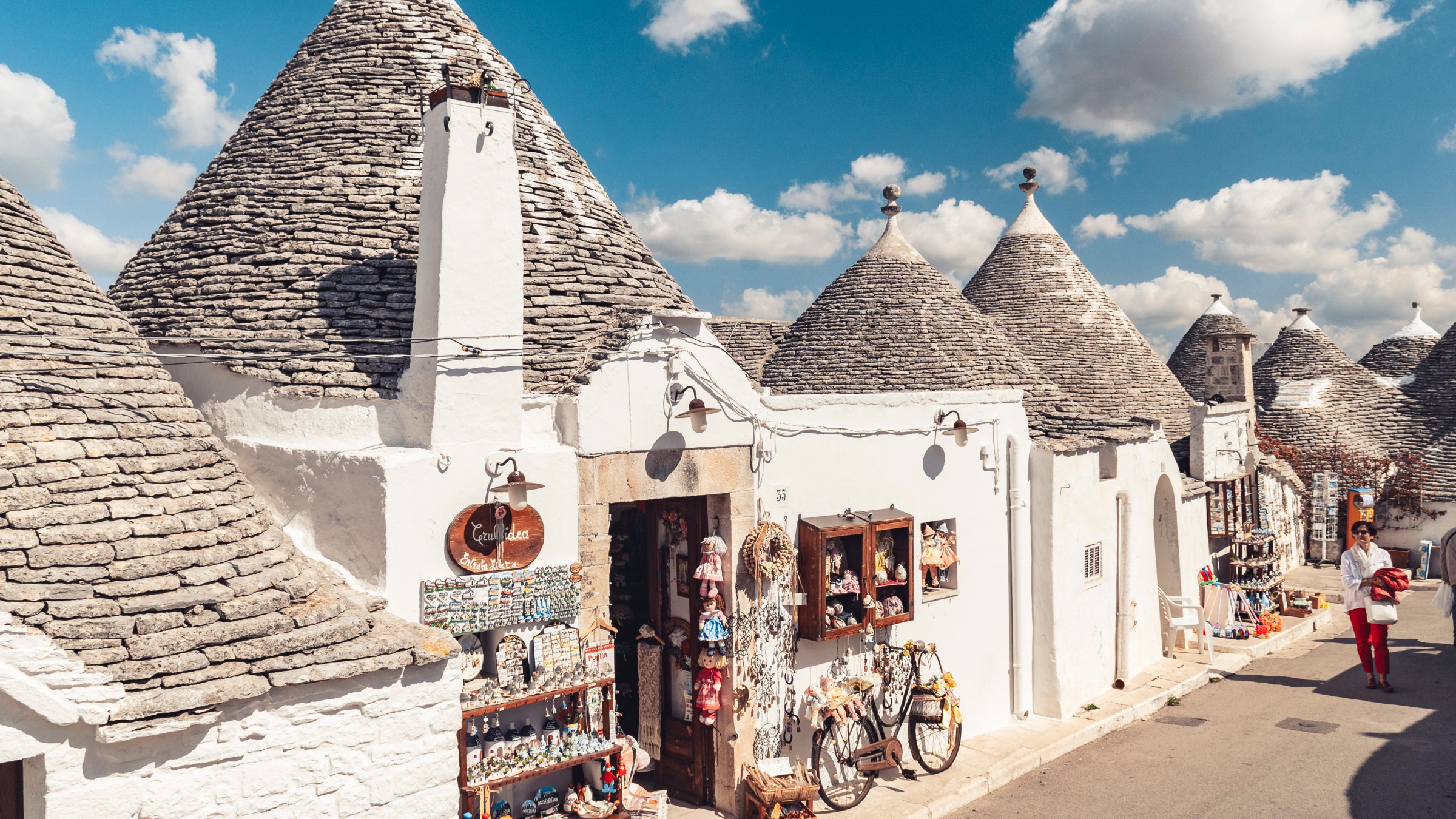 Small town with shops