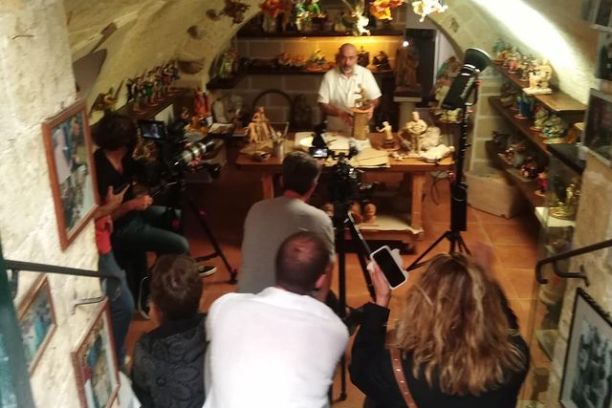 a group of people in a room