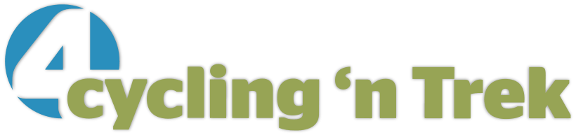 Logo: Blue '4' with green text, 'cycling 'n Trek'.